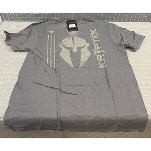 Kryptek Men’s Simple Flag Spartan T-Shirt Sz. M Charcoal Grey New